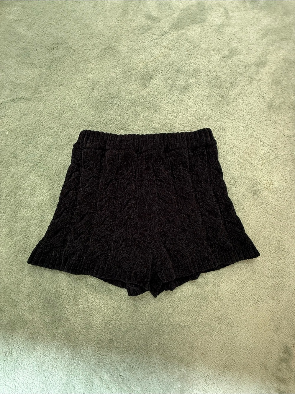 Forever 21 Black Cable-Knit High Waist Women's Shorts